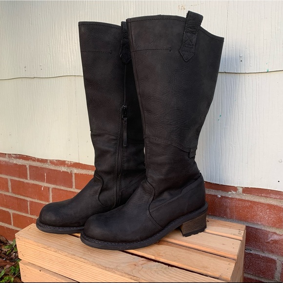 womens tall leather waterproof boots